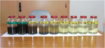 Sampling during product switching (heavy oil to light oil)